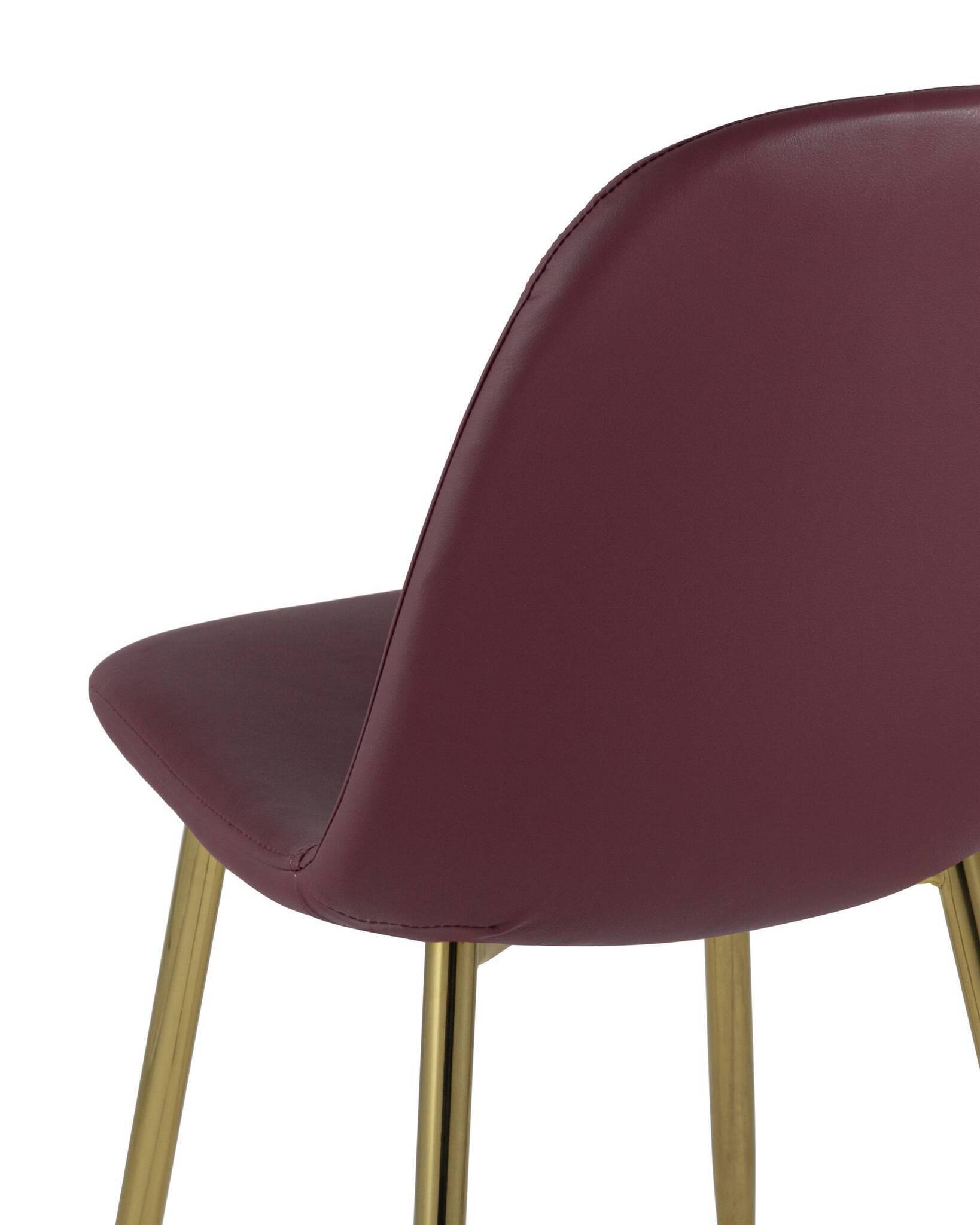 Стул Валенсия экокожа красная золотые ножки Stool Group