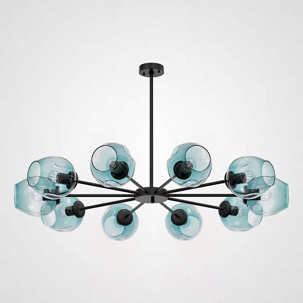 Люстра на штанге MARINE B 12 lamps Black/Blue by ImperiumLoft