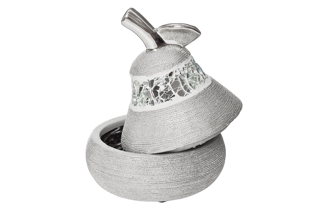 Шкатулка для украшений "Груша" серебристая Garda Decor 18H7578L-1