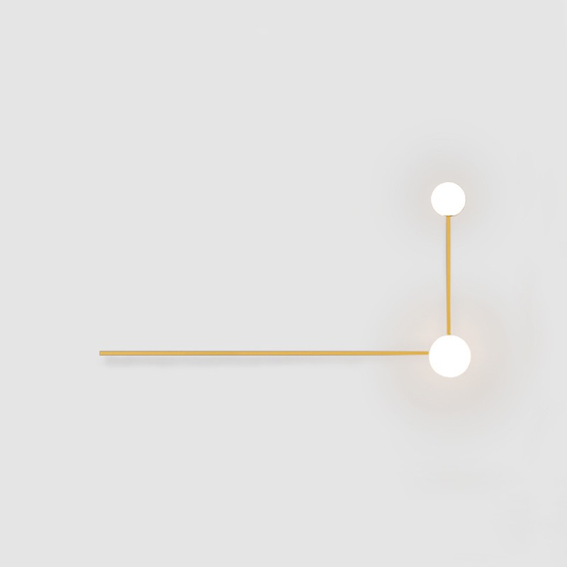 Настенный светильник LINES 2 золото by ImperiumLoft