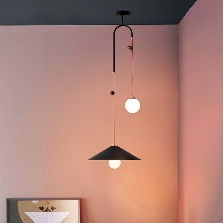 Подвесной светильник OFFSET Черный с черным проводом by ImperiumLoft