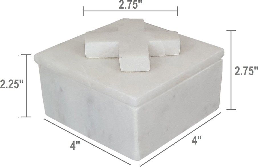 Шкатулка из белого мрамора Glasar 78034-DS