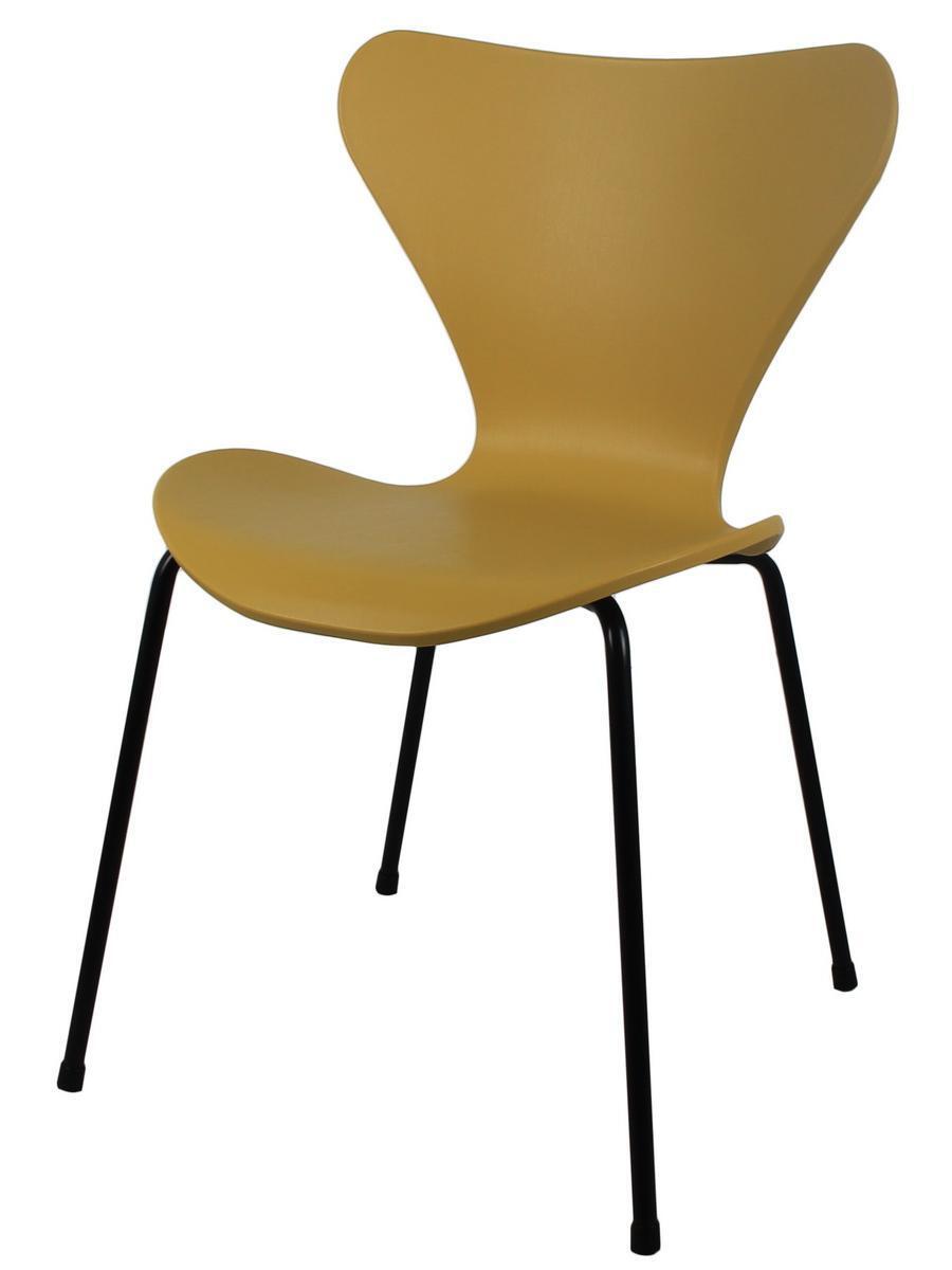 Стул Seven горчичный с чёрными ножками Bradex Home FR 0423