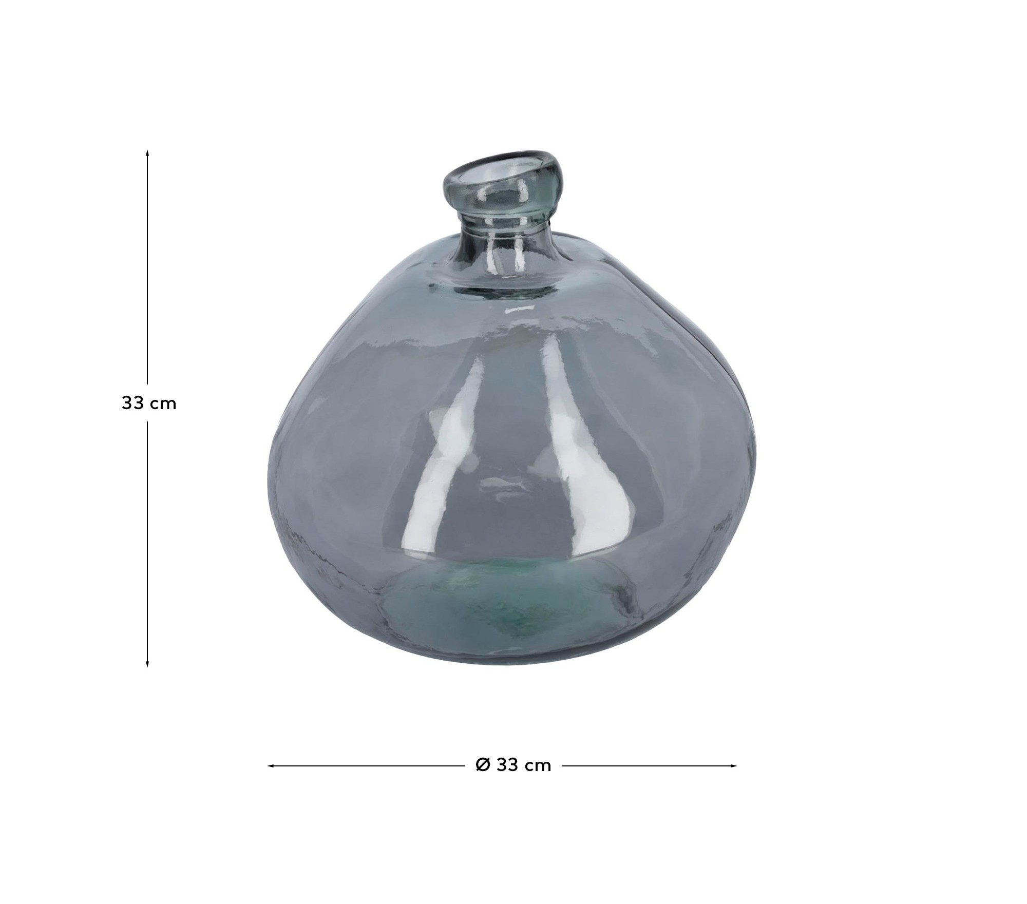 Ваза Anner 33 cm темно-синее стекло La Forma (ex Julia Grup)