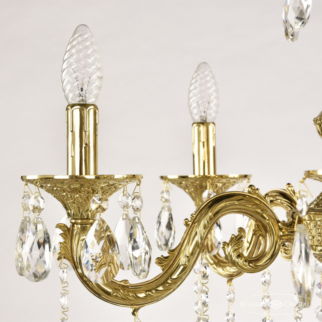 Люстра бронзовая с хрусталём 71101/5/175 B G