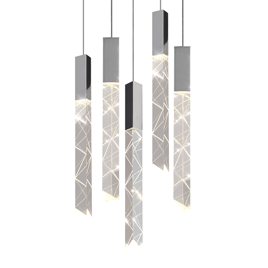 Подвесной светильник  Delight Collection Trinity 5 chrome