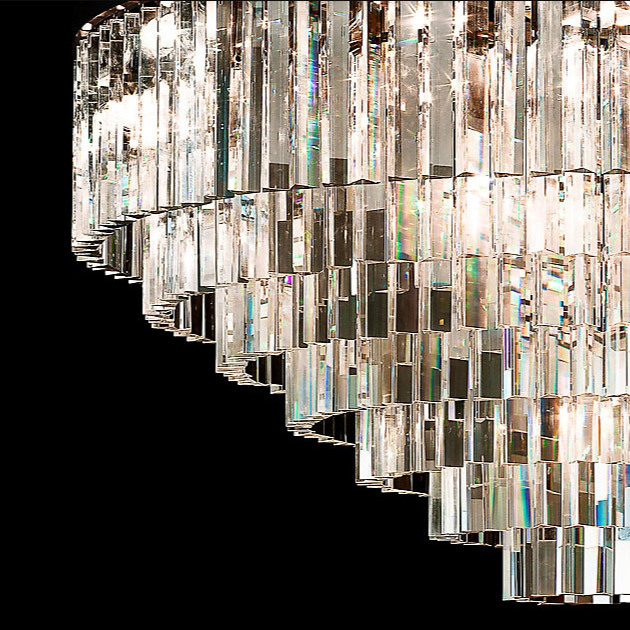 Люстра Restoration Hardware 1920s Odeon Clear Glass Fringe 7-Tier Polished Nickel