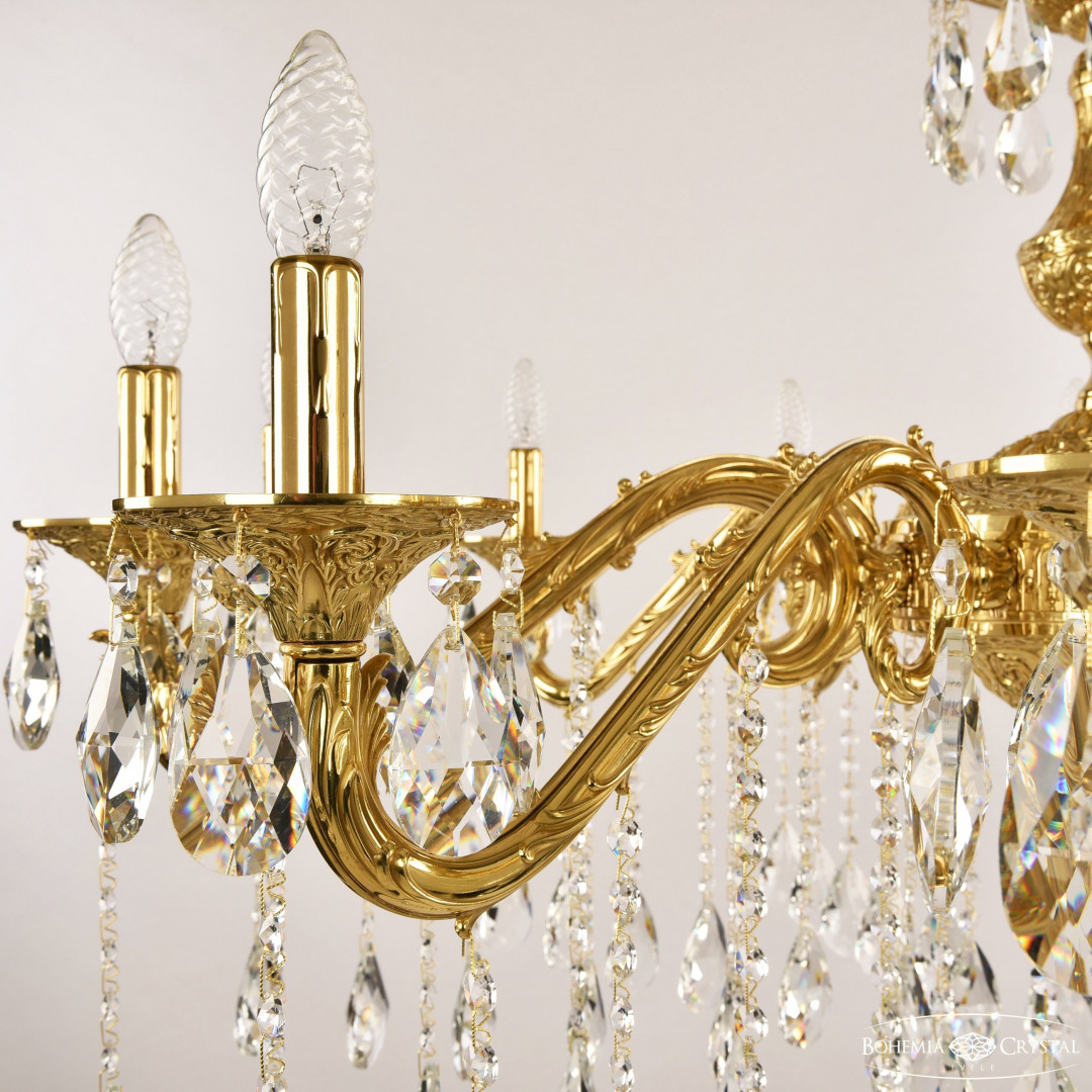 Люстра бронзовая с хрусталём 71202/16/360 A G