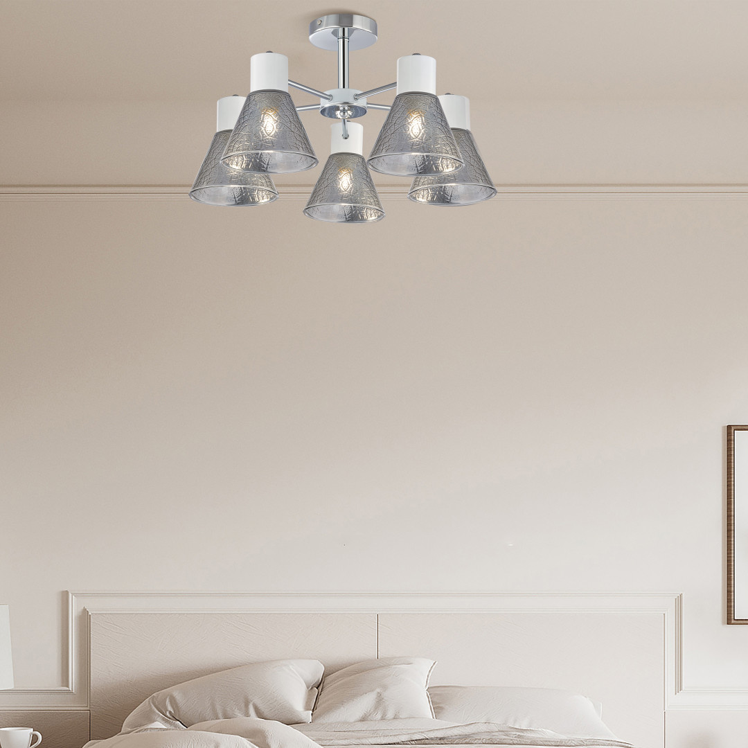 Люстра с плафонами 322408/5 CR+WH Arte Milano