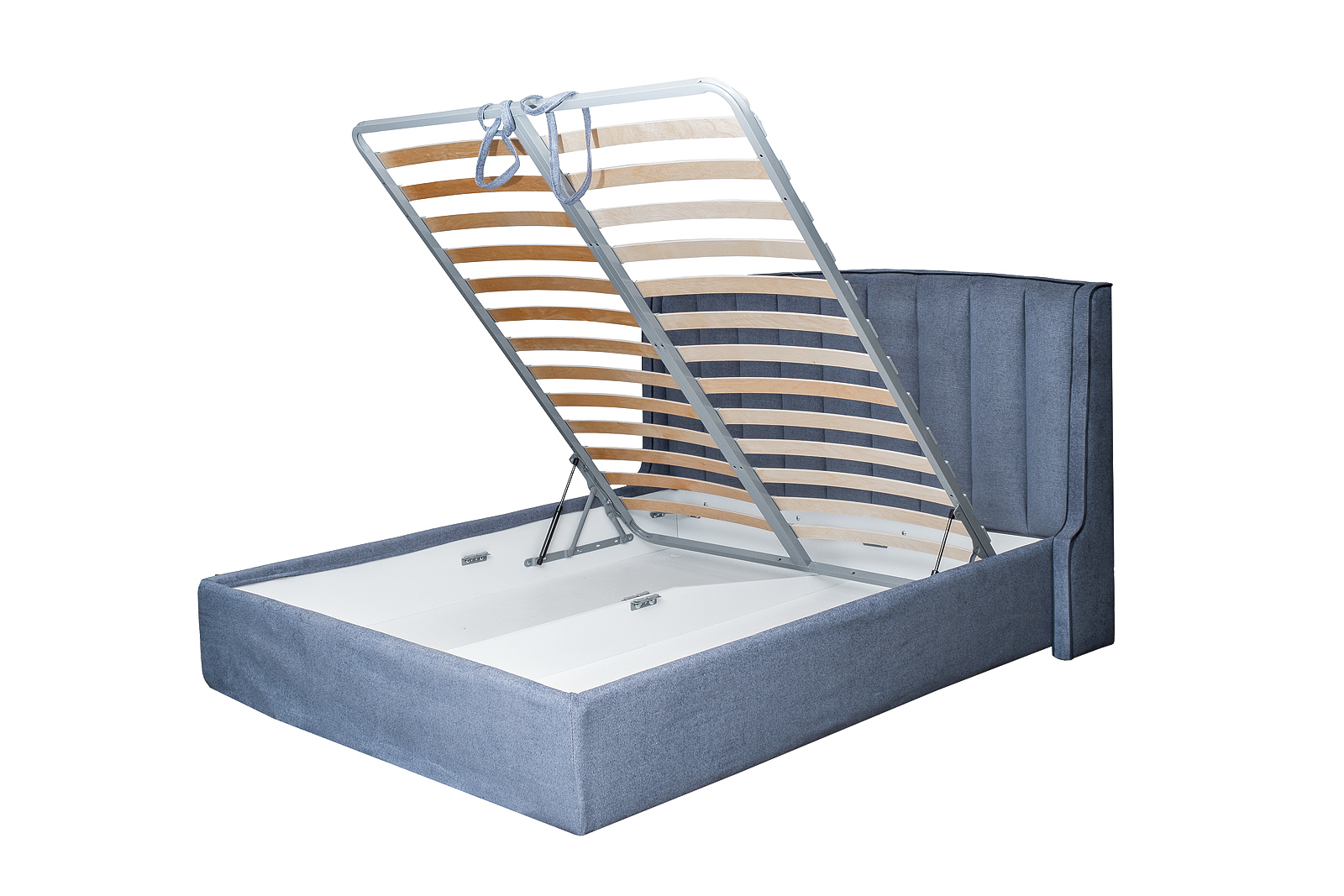 Кровать Odry c подъем.мех. шенилл синий Natur Sin 206*220*120 Garda Decor ODRY-180M-Natur Sin+Colt1006