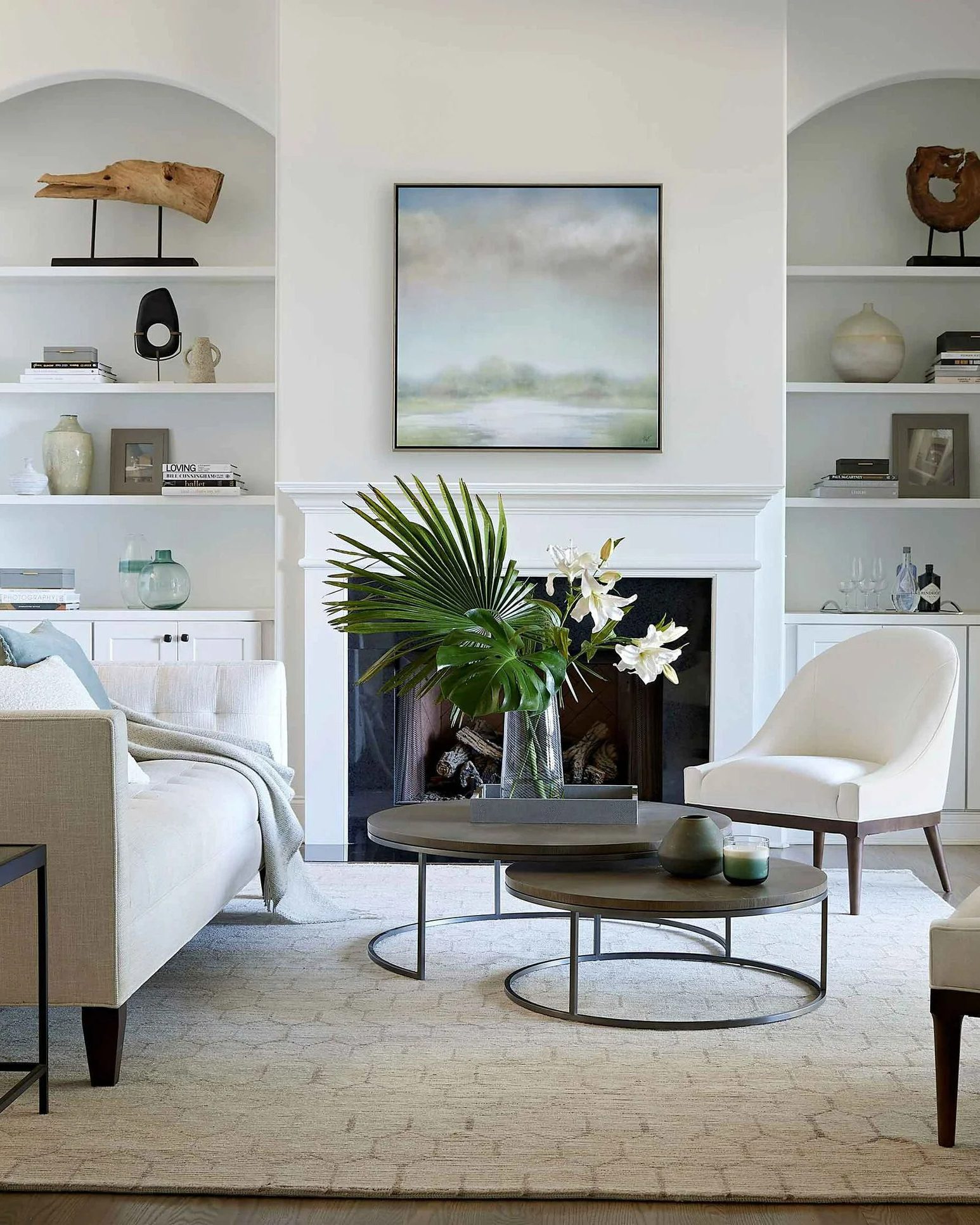 Комплект серых кофейных столов Louvre Home Фитц LHFCT320VIM-GWO