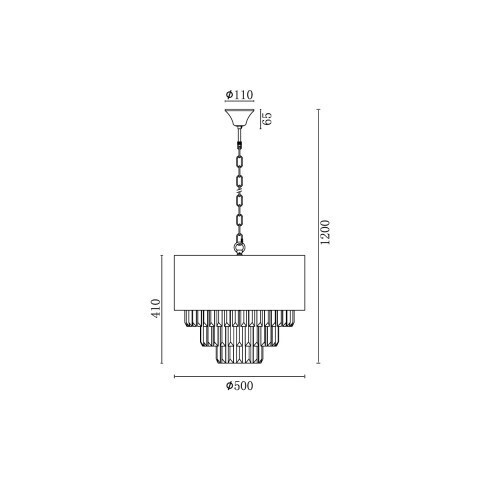 Каскадная люстра Vele Luce VL3173P07