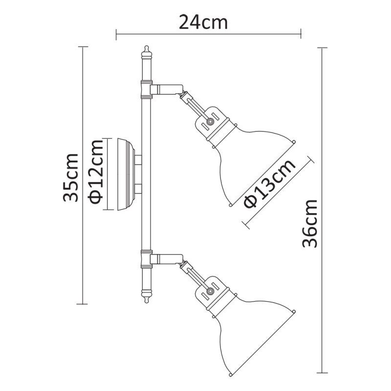Бра Arte Lamp A1102AP-2AB