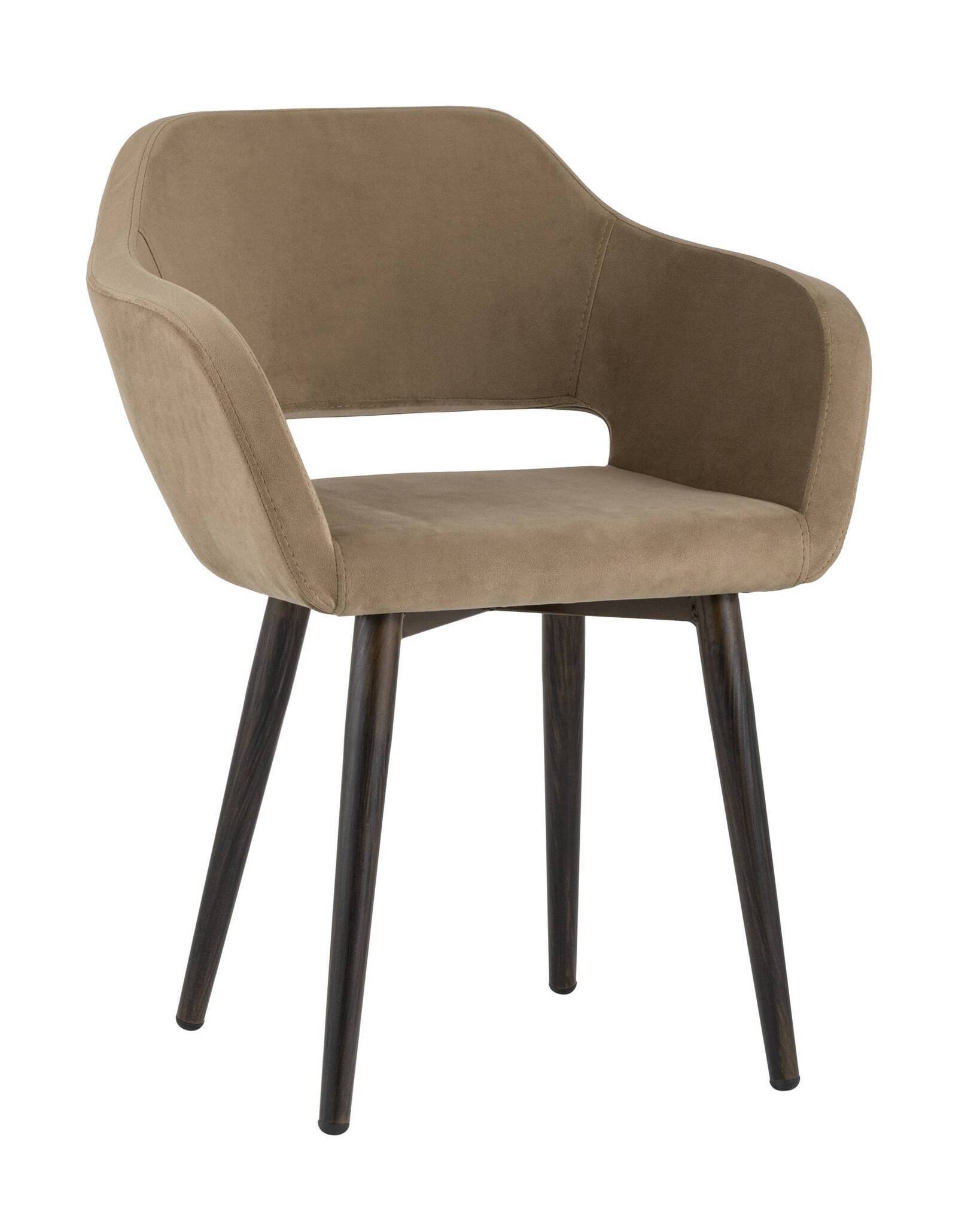 Стул с подлокотниками Саймон велюр капучино Stool Group