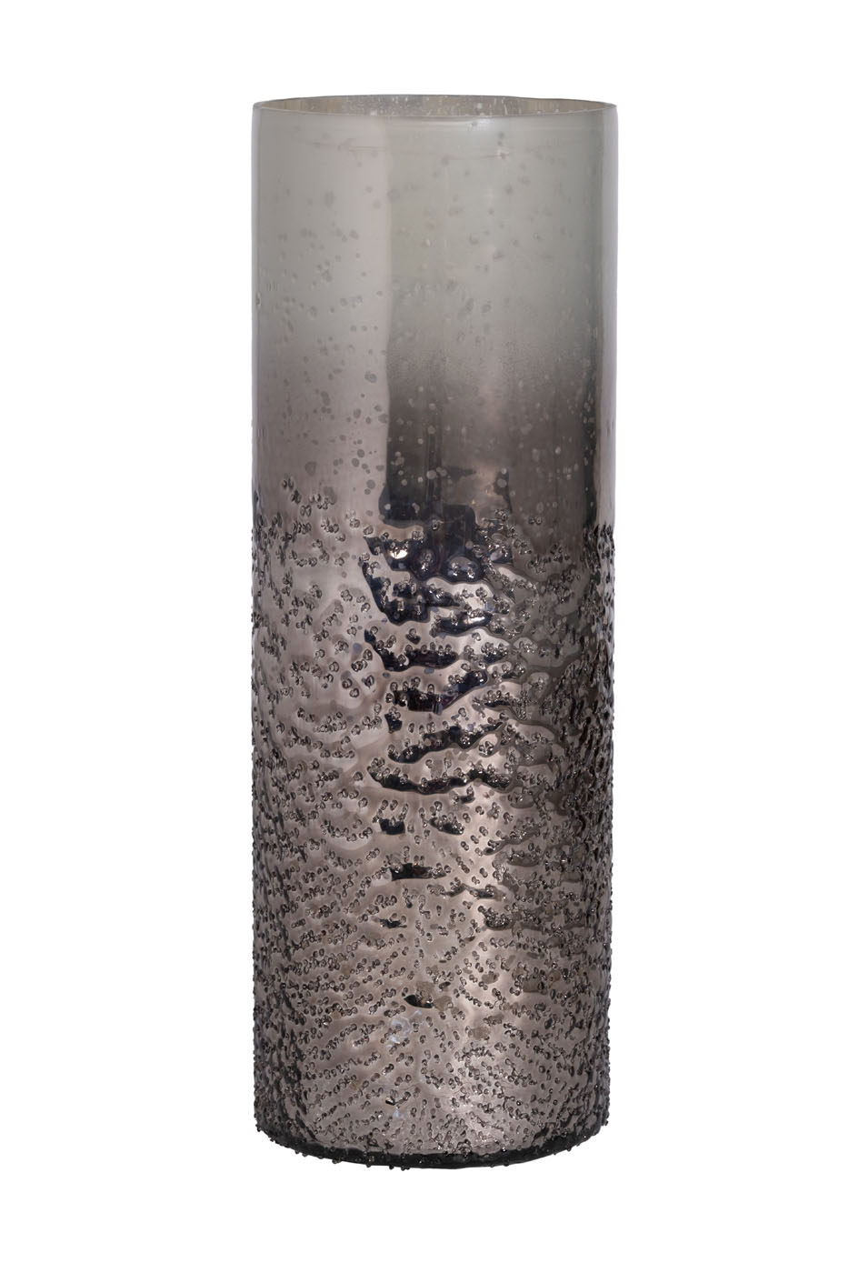 Ваза стеклянная серебристая Garda Decor 71PN-52208