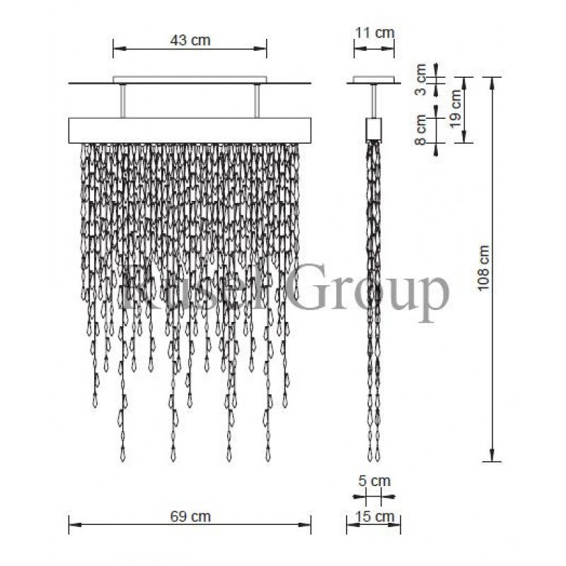 Потолочный светильник Swarovski CRYSTALLINE SCR415