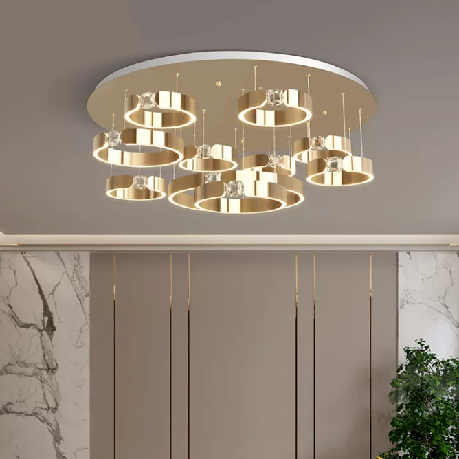 Потолочная люстра SELLIF CHROME L5 Brass by ImperiumLoft