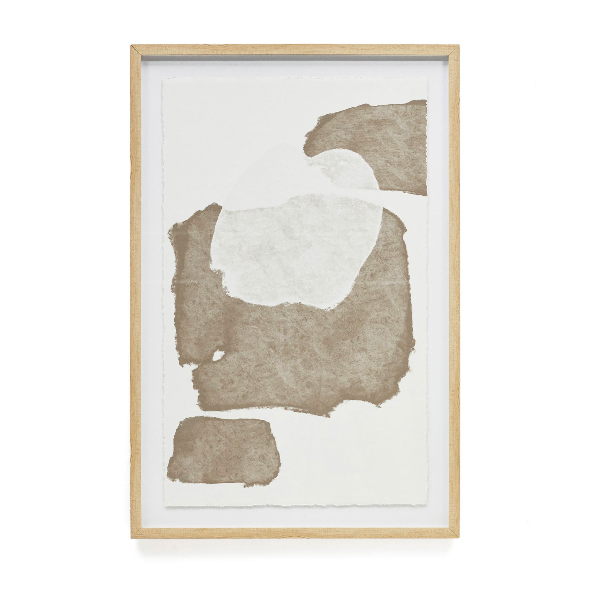 Torroella Абстрактная картина в белом и коричневом цвете 60 x 90 см La Forma (ex Julia Grup)