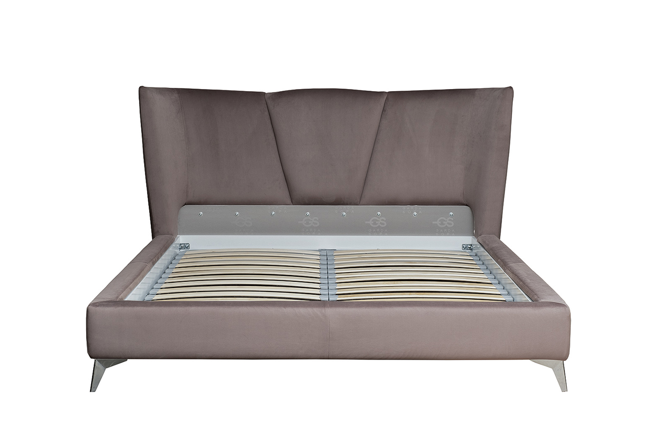 Кровать Siena без мех.велюр коричневый Colt1012-ROSKOR 199*222*116 Garda Decor Siena-160-Colt1012