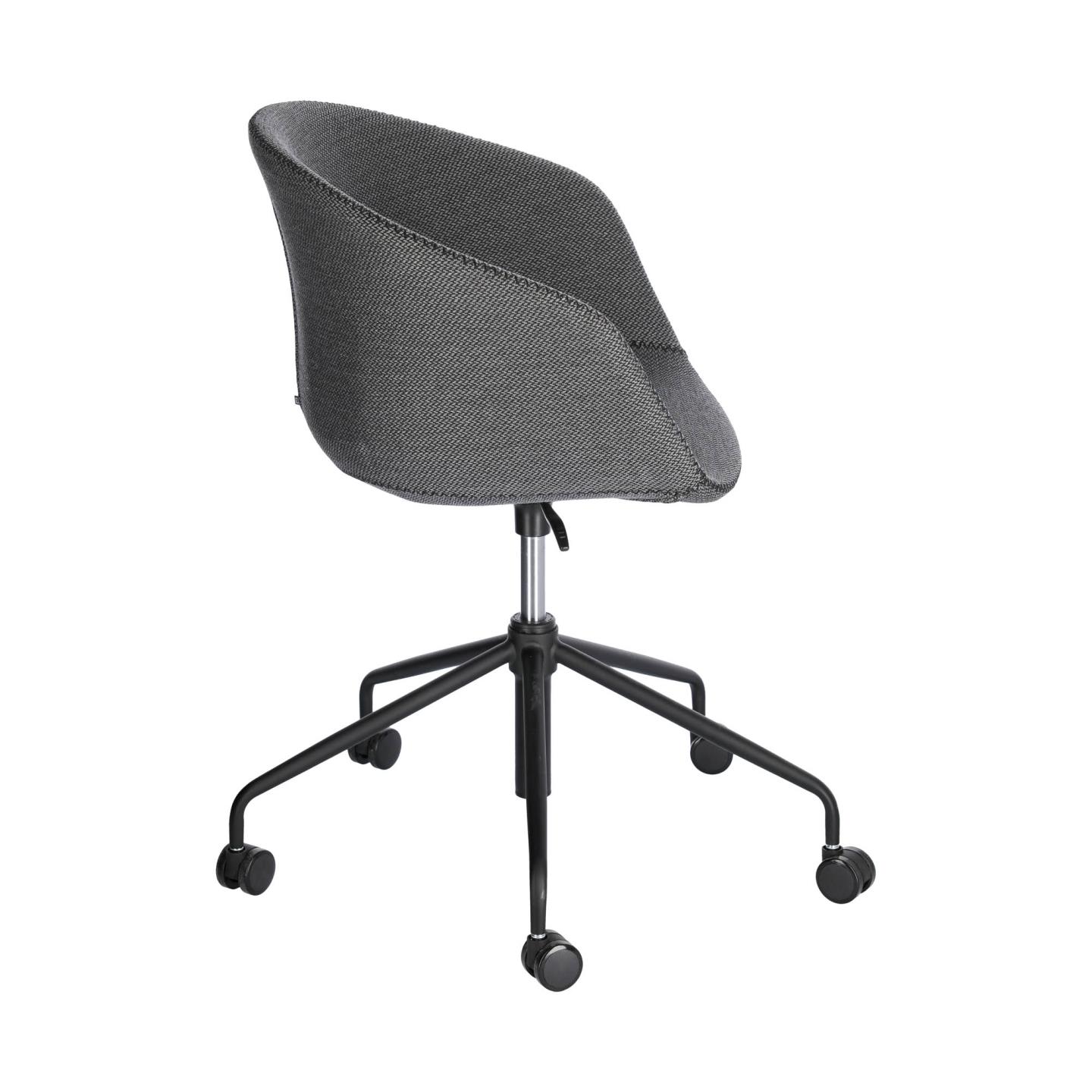 Офисное поворотное кресло Yvette темно-серое La Forma (ex Julia Grup)