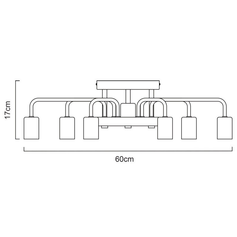 Накладная люстра Arte Lamp A6001PL-7WH