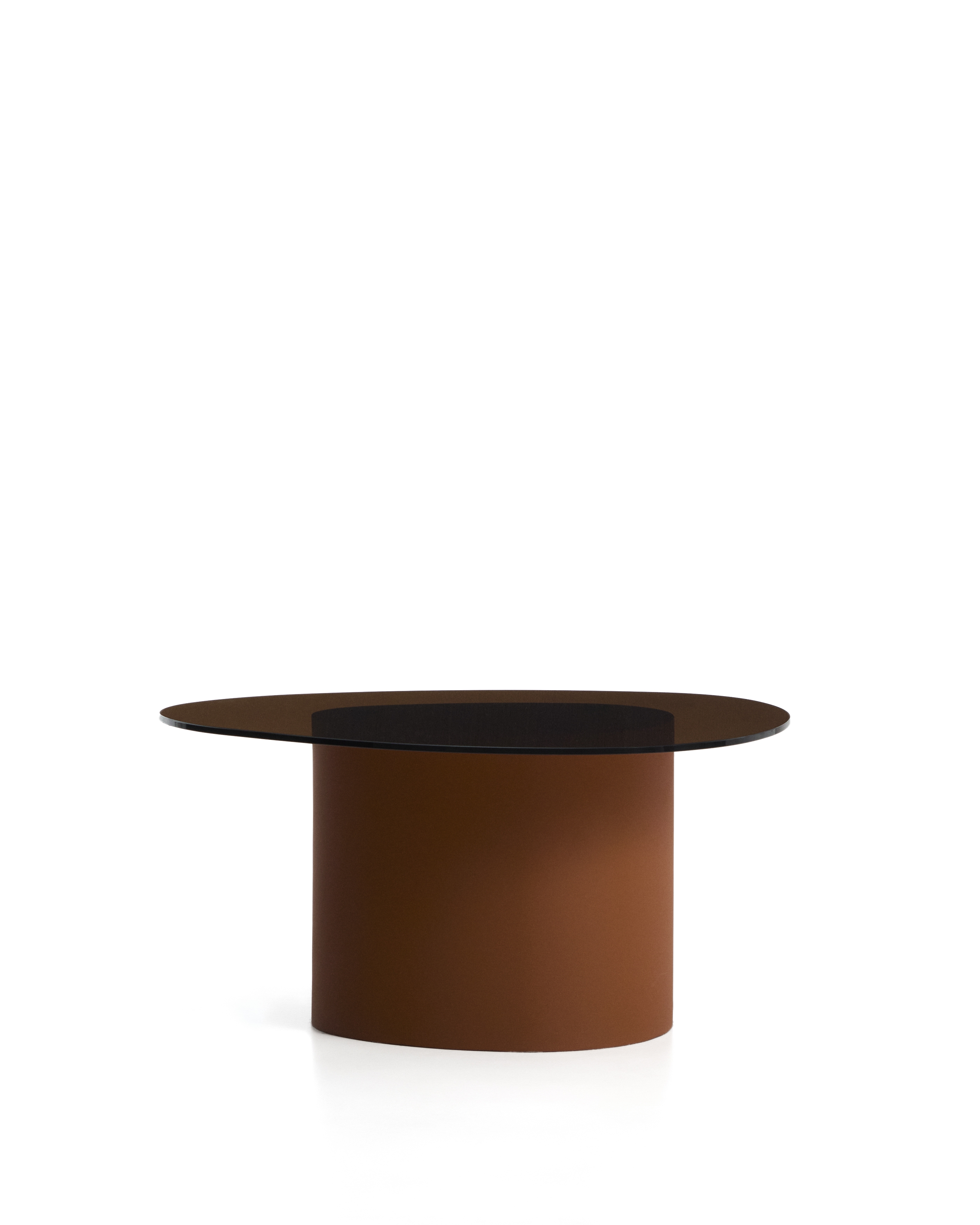 Приставной столик Olir из коричневой стали и закаленного стекла, 82 x 74 см La Forma 482449