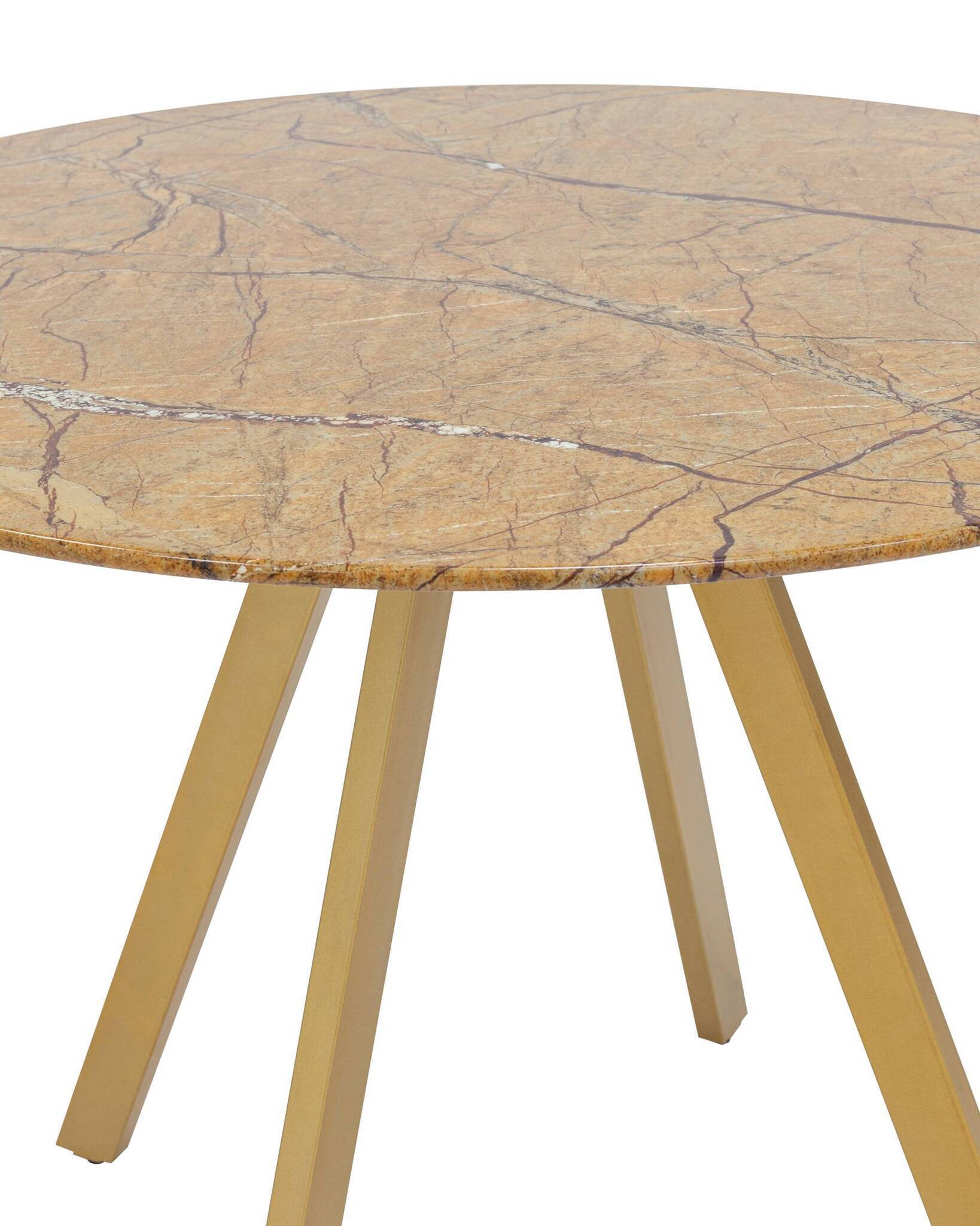 Стол обеденный Хьюстон D100 охра стеклянный Stool Group