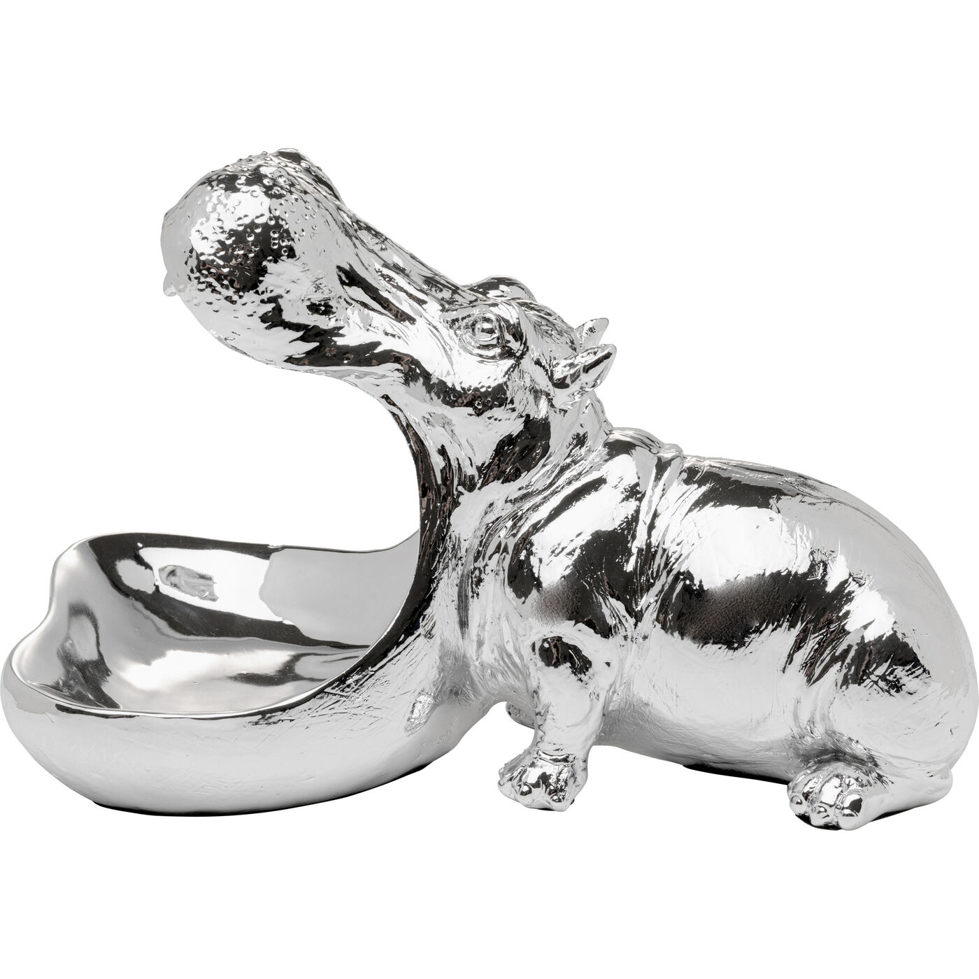 Фигура декоративная Hungry Hippo 17cm Silver KARE 57710