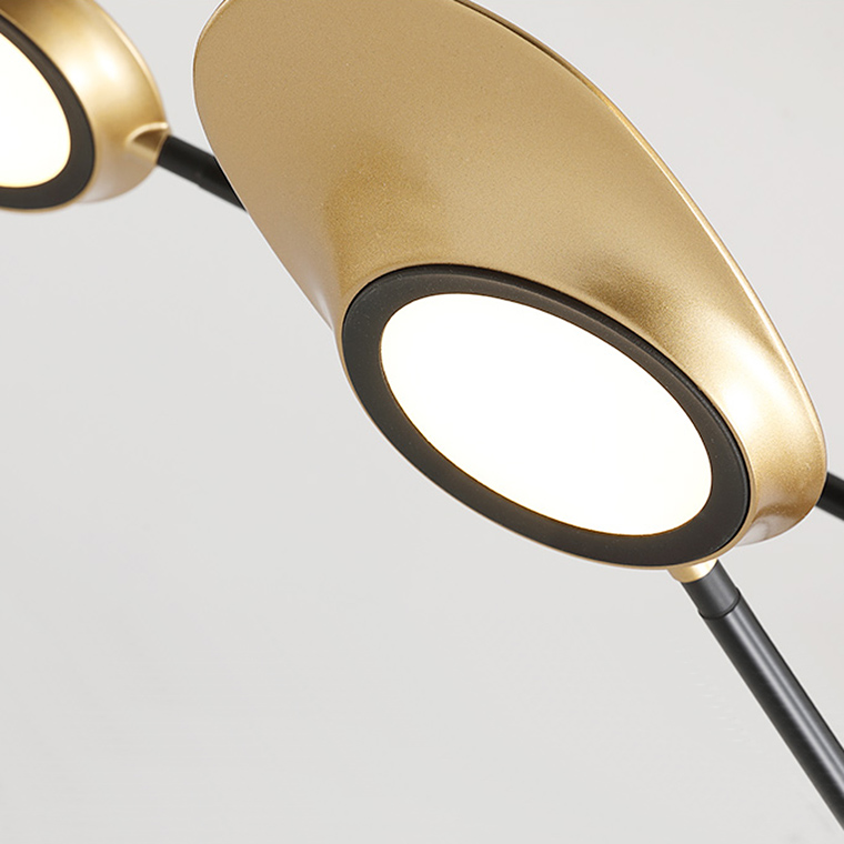 Люстра на штанге INGEL D110 6 lamps Black/White by ImperiumLoft
