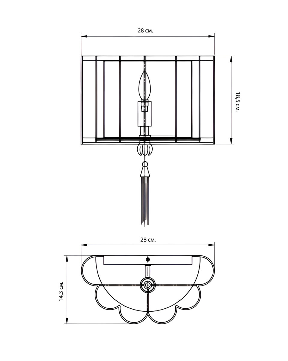 Бра с зеленой кисточкой Тампа Louvre Home JJ11093-1WB