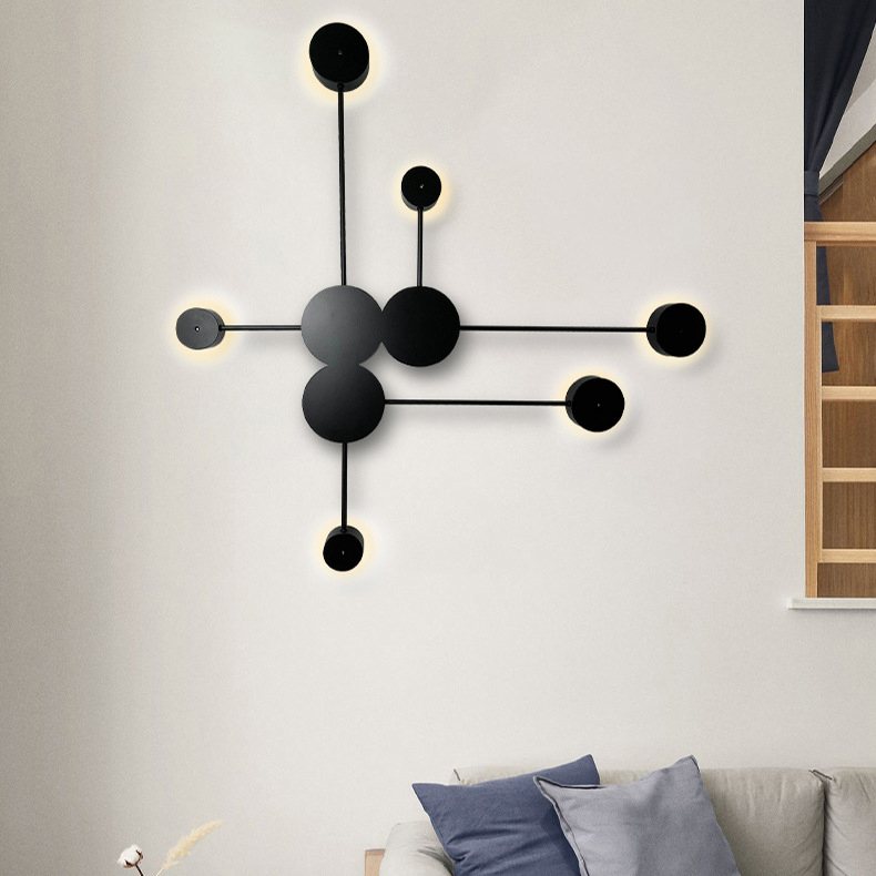 Бра Pin Wall Light 6 Black by ImperiumLoft