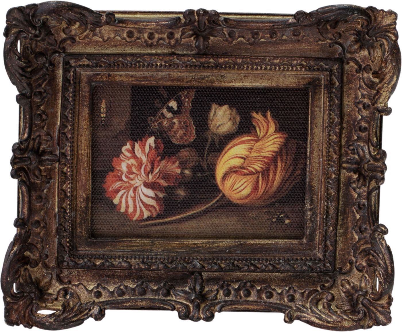 Картина в раме Цветы, масло, под старину Glasar 28-330