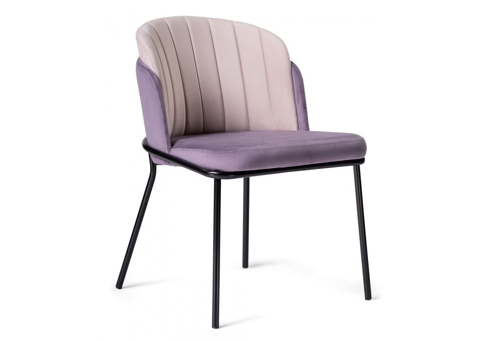 Стул Woodville Сиолим сливовый / кремовый / черный глянец 494469
