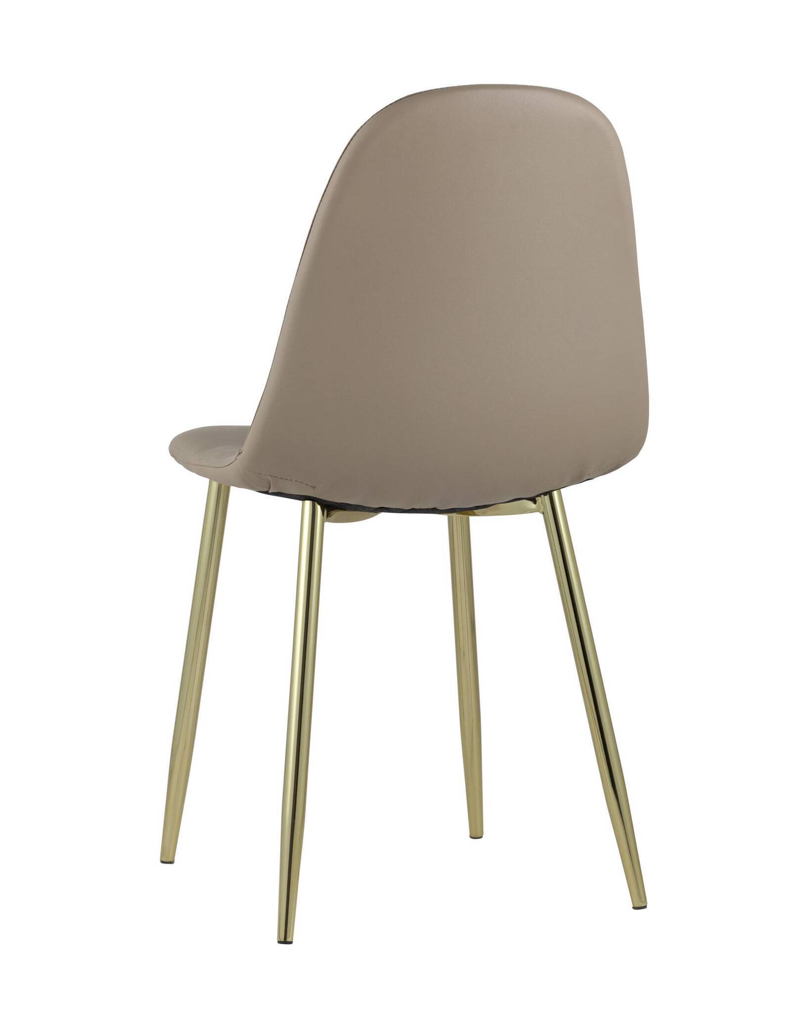 Стул Валенсия экокожа коричневая золотые ножки Stool Group