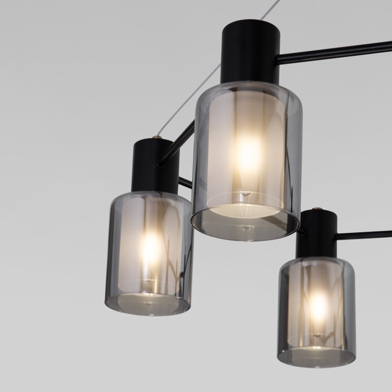 Подвесная люстра Eurosvet 70219/6 черный/античная бронза