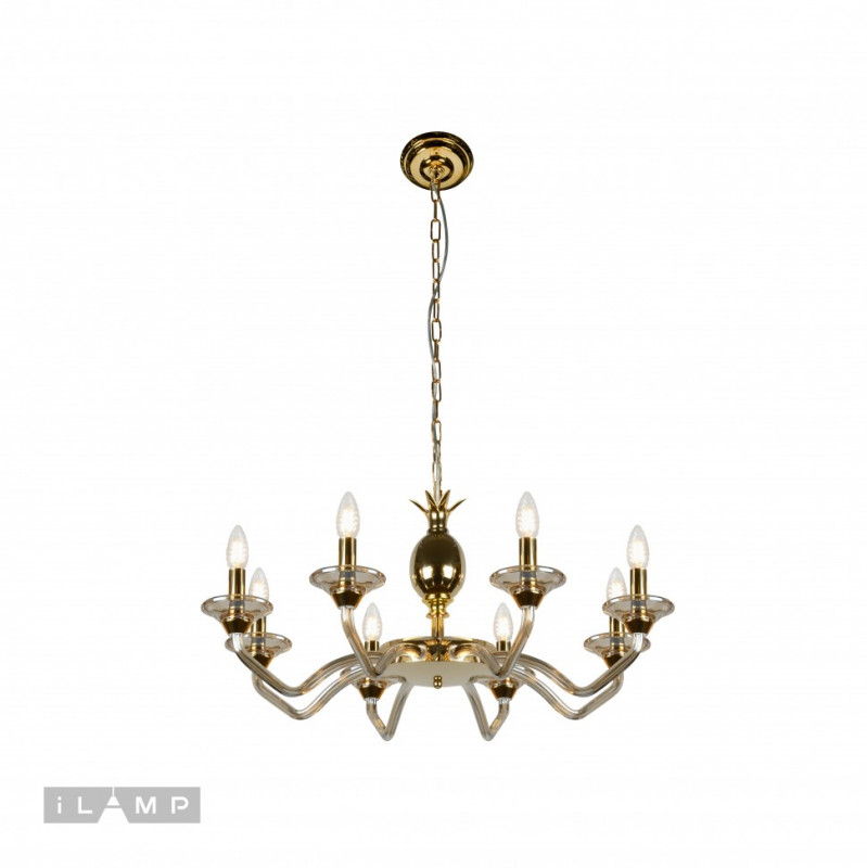 Подвесная люстра iLamp YT2049-8 GD+COG
