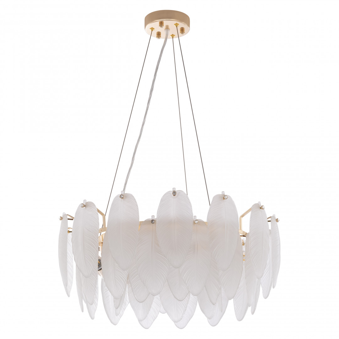 Люстра с плафоном в виде перьев 4653.D550.H240.E14.6 G Arte Milano