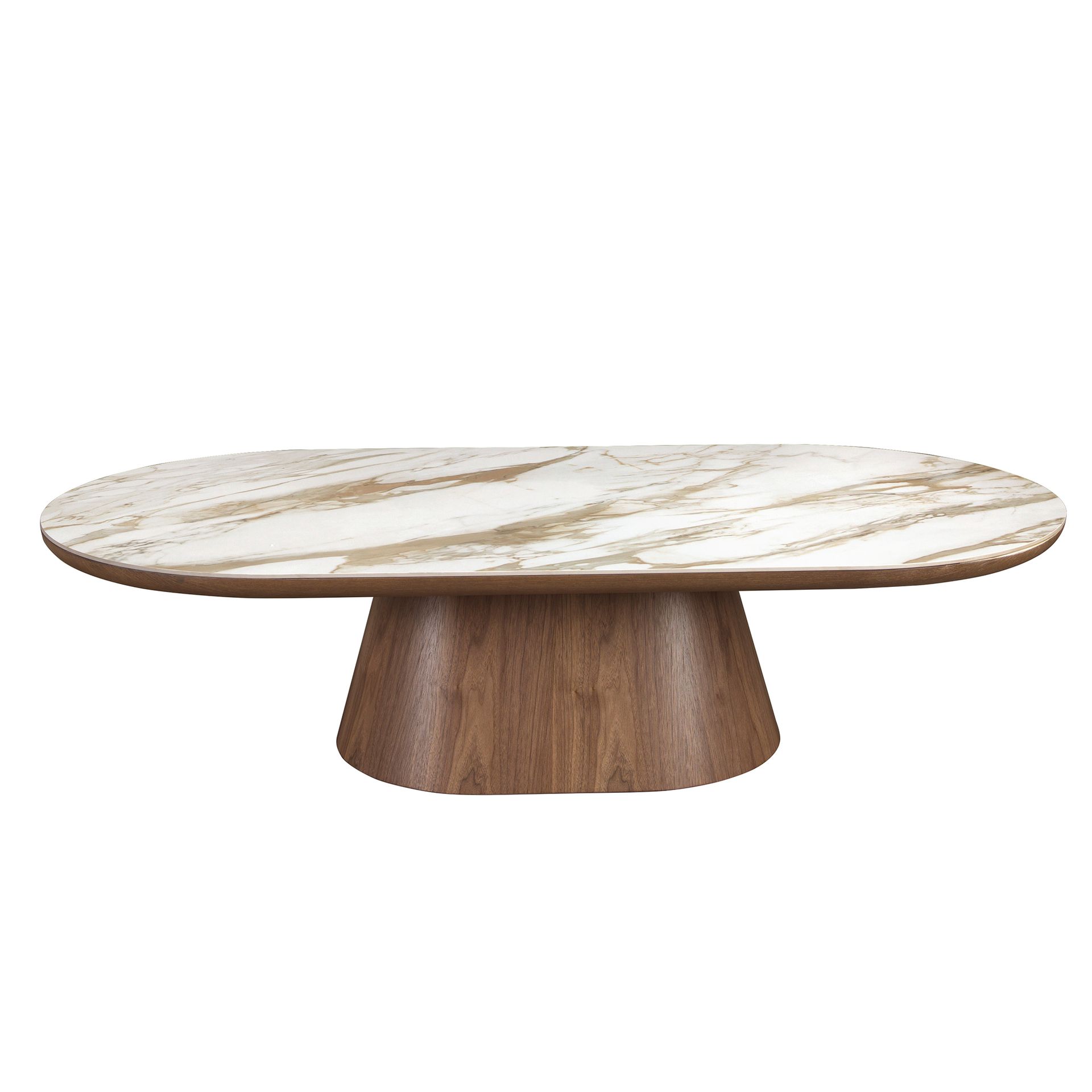 Журнальный стол 2160 из керамики в мраморной отделке и ореха Angel Cerda