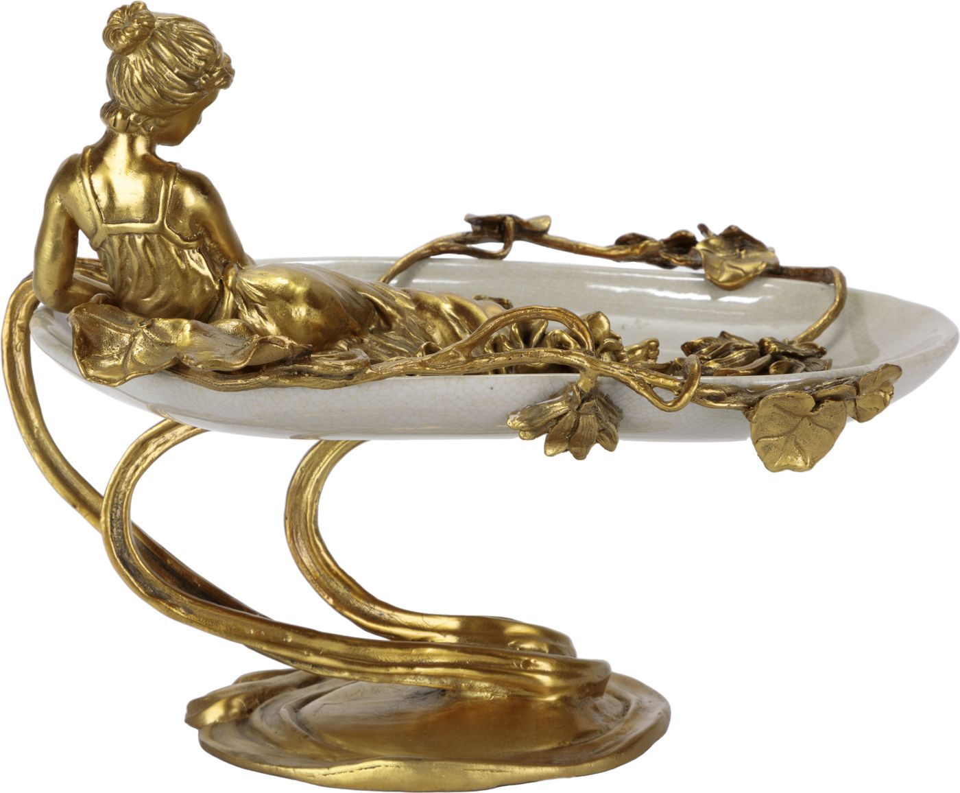 Блюдо с девушкой Glasar 31G2188/C611C/WHITE