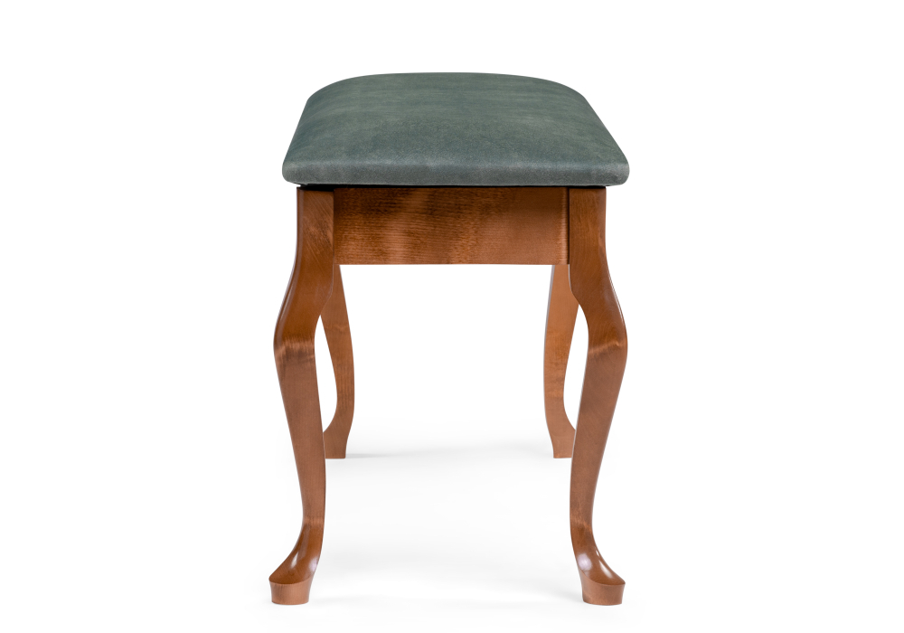 Банкетка Woodville Хиль орех / зеленая 515160