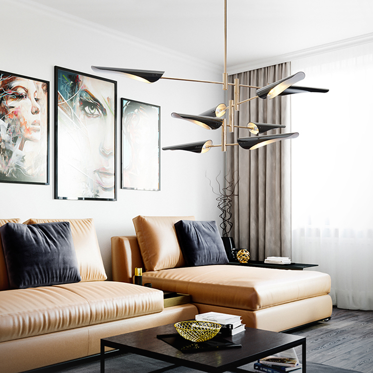 Люстра Cross cable no 407 D165 8 lights White by ImperiumLoft