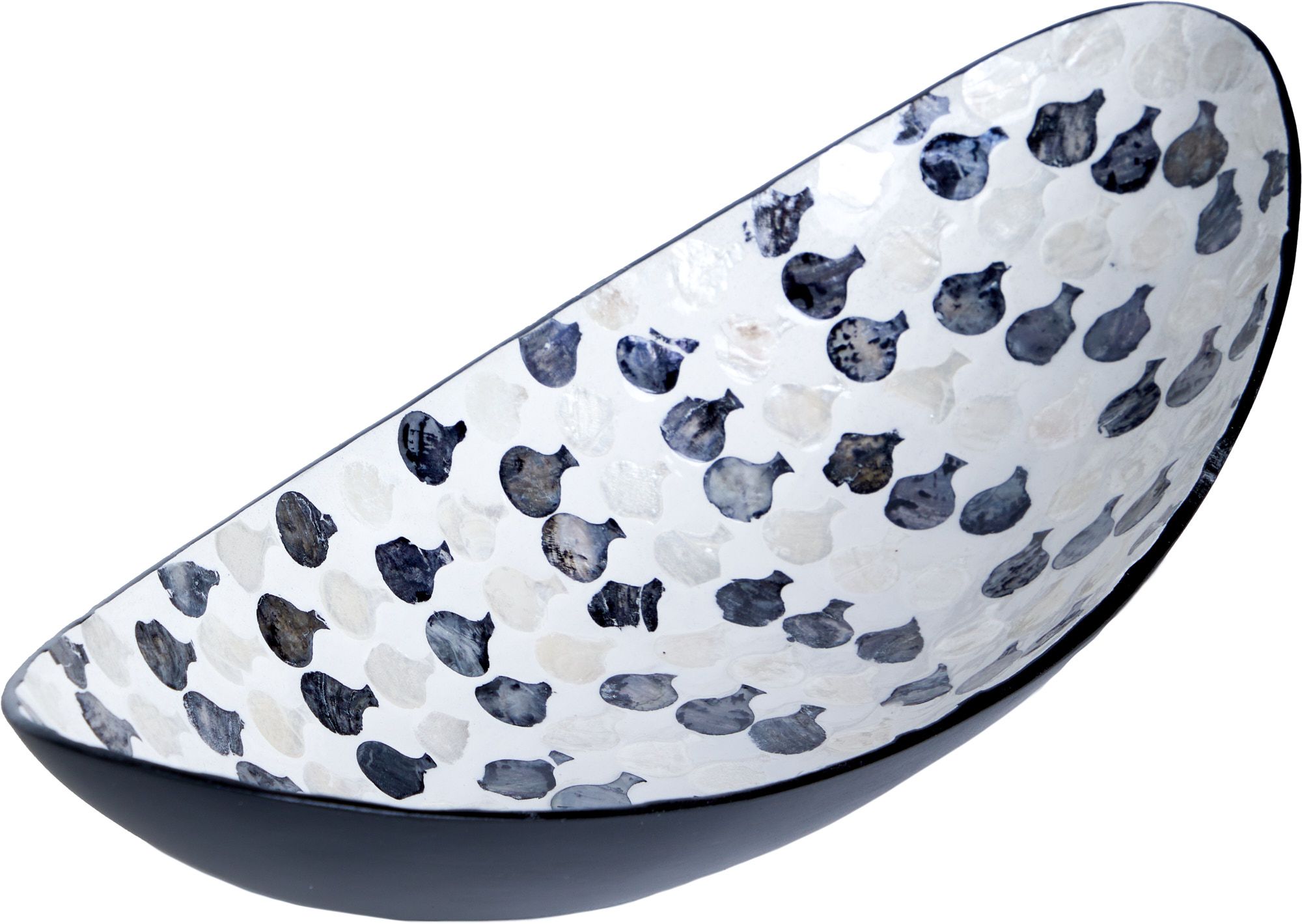 Блюдо декоративное с отделкой раковинами устриц Glasar 67-006