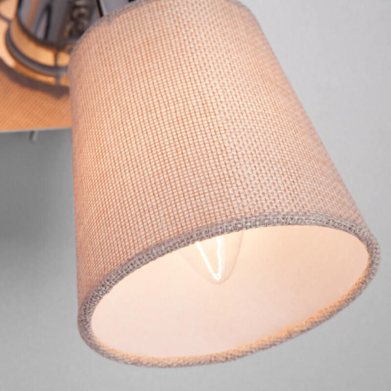 Бра Eurosvet 20080/2 хром/бежевый