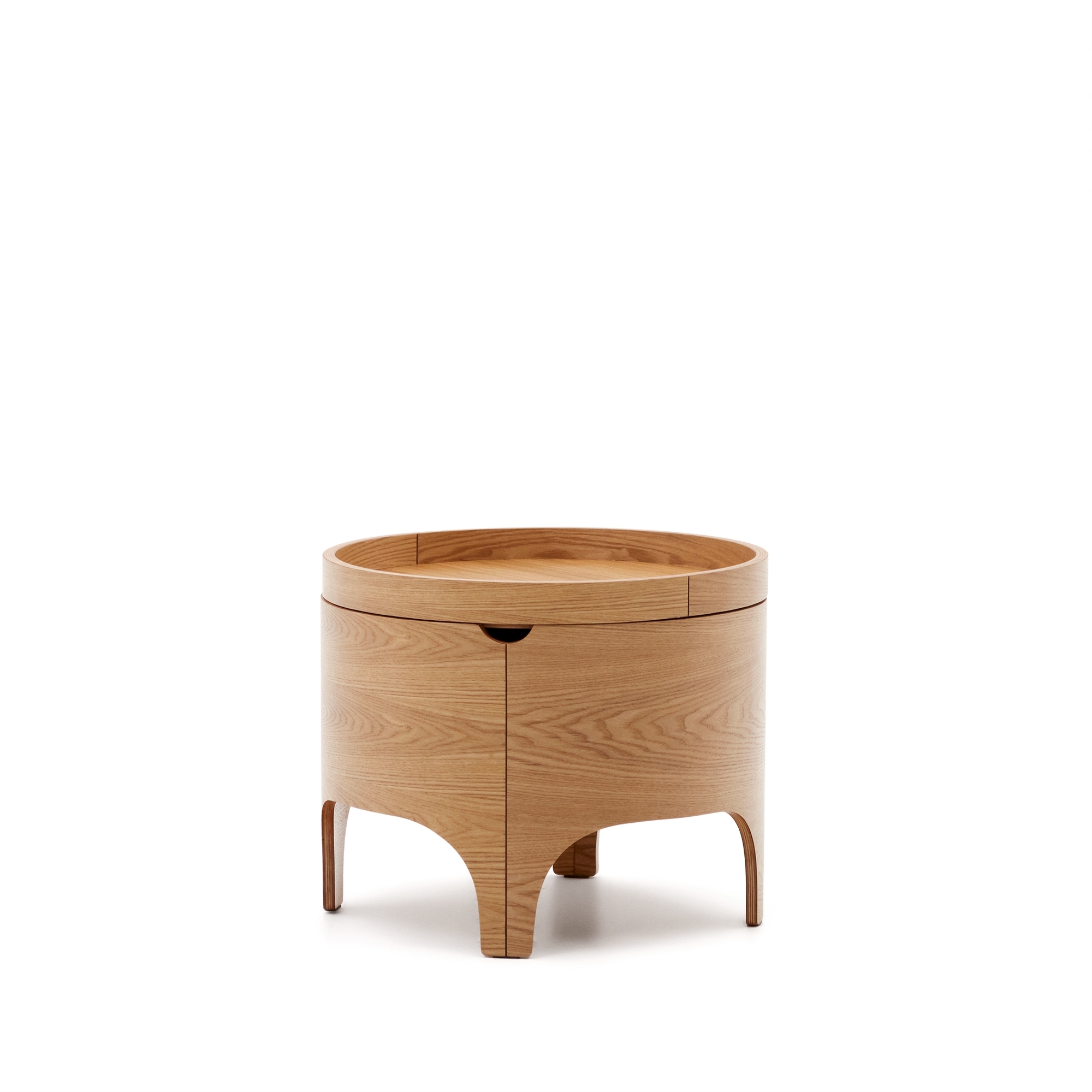 Octavia Прикроватная тумбочка из ясеневой фанеры Ø 55 см La Forma (ex Julia Grup)