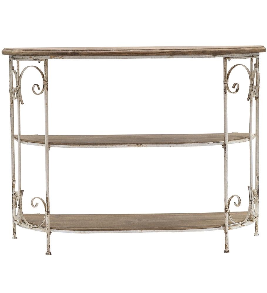 Консоль пристенная с двумя полками Прованс Glasar 86874