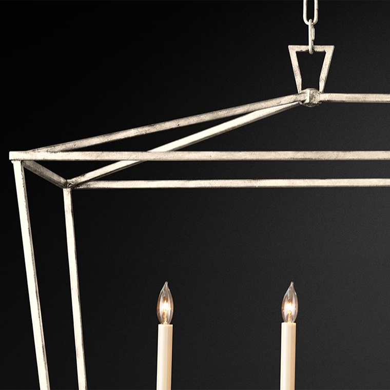 Люстра Restoration Hardware English Openwork Linear Silver Leaf