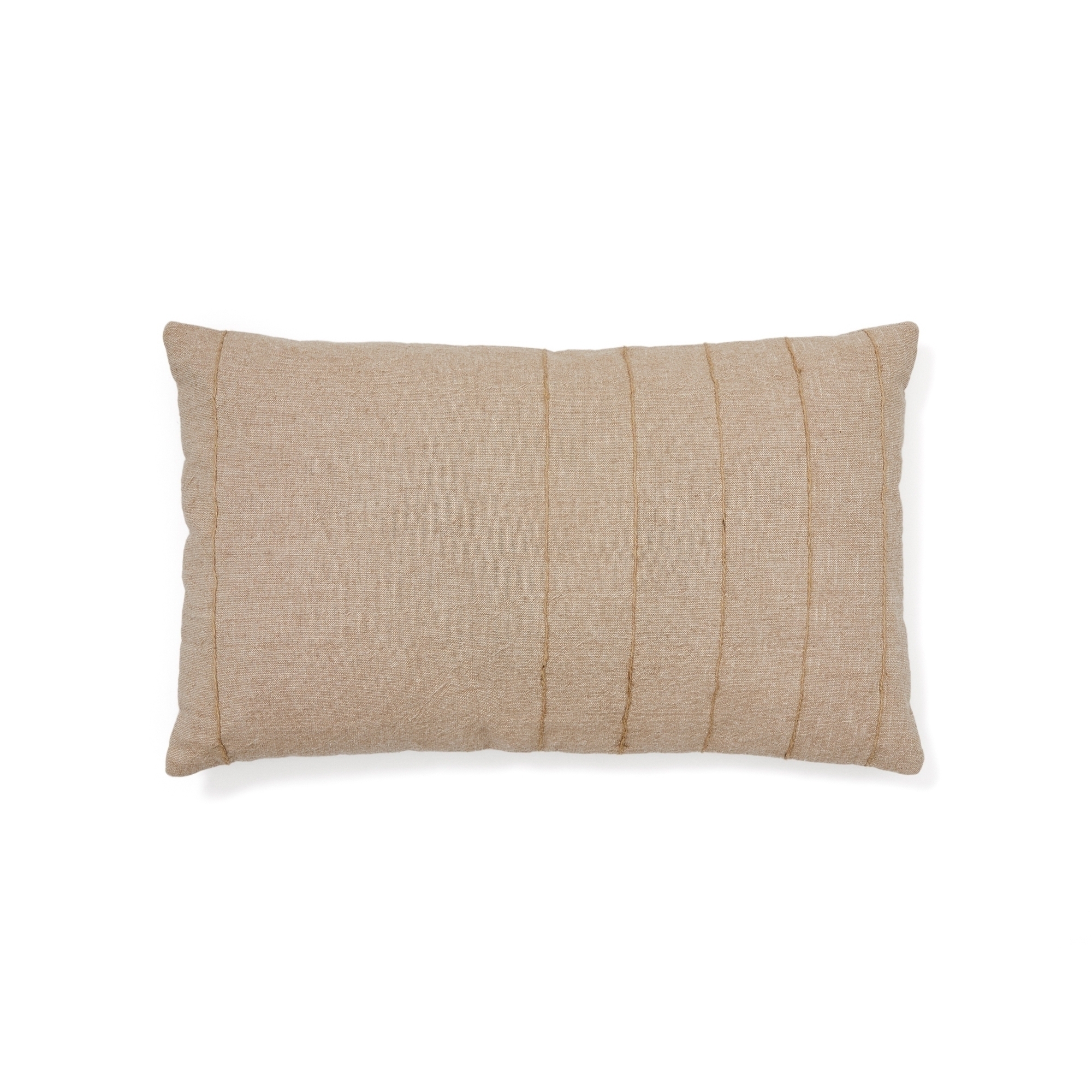 Чехол на подушку Sayema из бежевого хлопка и джута с вышивкой, 30 x 50 см La Forma (ex Julia Grup)