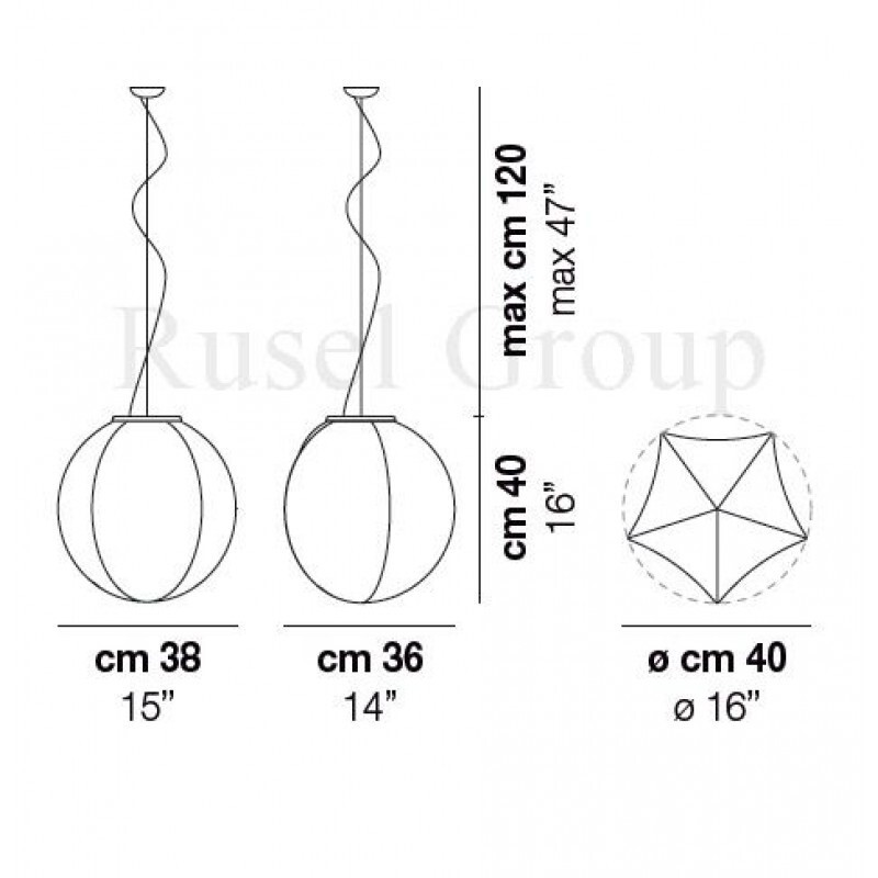 Подвесной светильник Vistosi PENTA SP