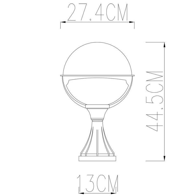 Садовый светильник Arte Lamp A1494FN-1BK