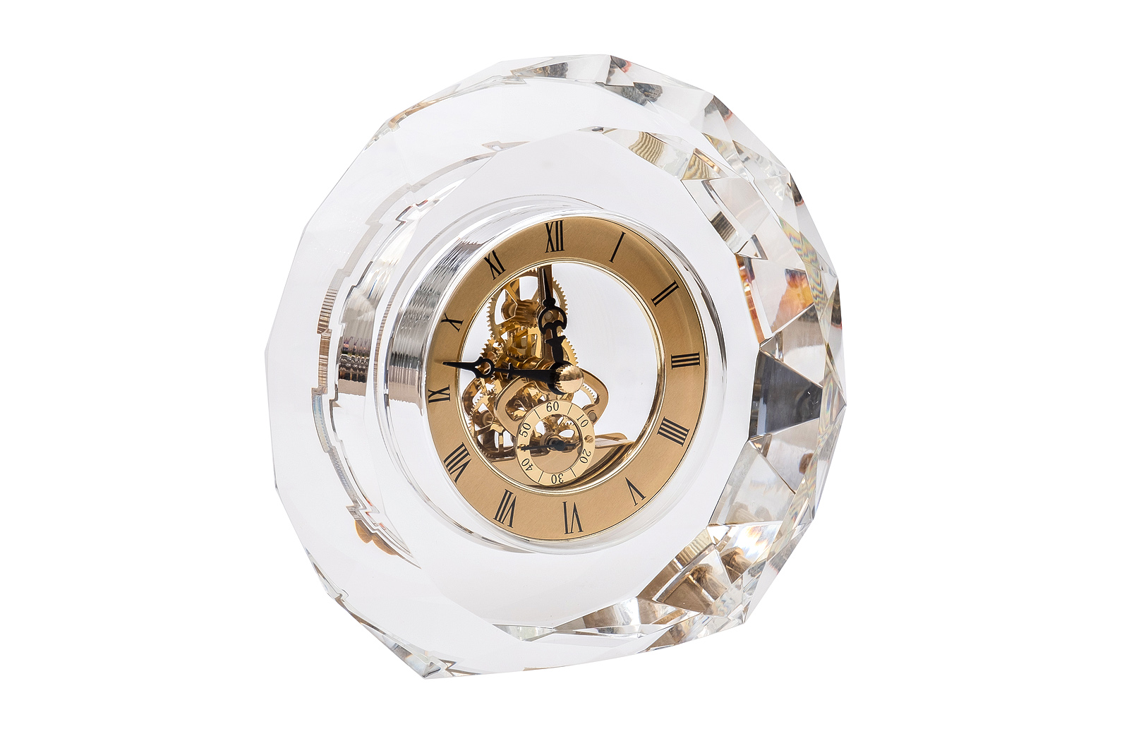 Часы настольные круглые, 16*6*14.5 . цвет золото Garda Decor C81751